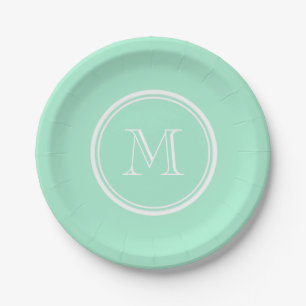 Light Mint Green High End Colored Matching Paper Plates
