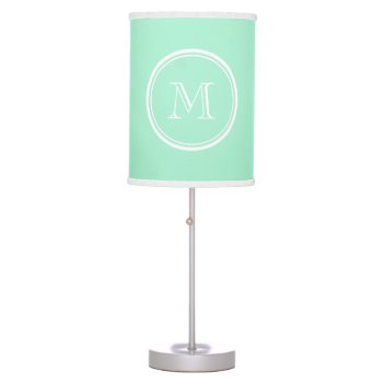 Light Mint Green High End Colored Table Lamp by GraphicsByMimi at Zazzle