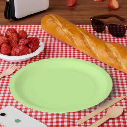 Light Mint Green Solid Color Paper Plates