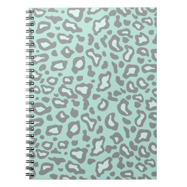 Light Mint Leopard Notebook (Front)