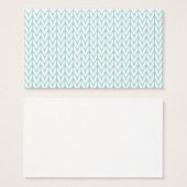 Light Mint Yarn Chevrons Knit Pattern Customizable (Front & Back)