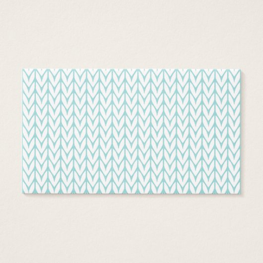 Light Mint Yarn Chevrons Knit Pattern Customizable (Front)