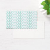 Light Mint Yarn Chevrons Knit Pattern Customizable (Desk)