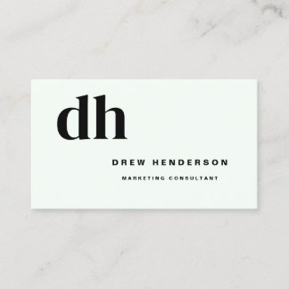 Light Monogram Minimalist Modern Professional Business Card