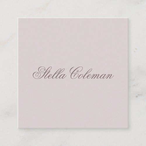 Light muted lavender minimalist professional square business card