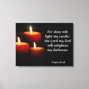 Light My Candle Wrapped Canvas Print