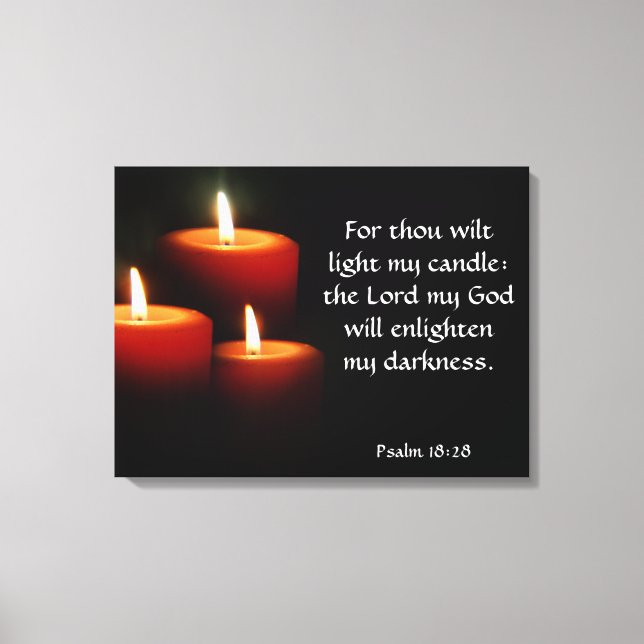 Light My Candle Wrapped Canvas Print (Front)