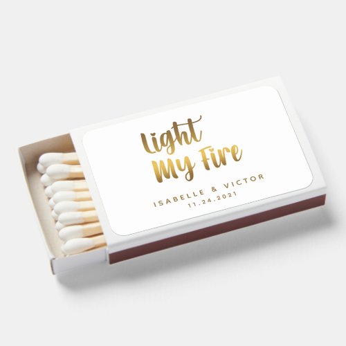 Light My Fire Personalized Wedding Matchboxes