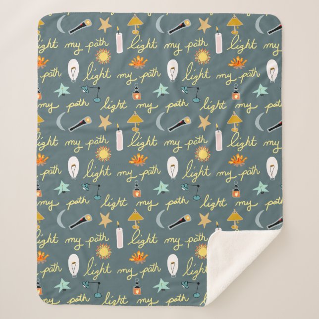Light My Path Sherpa Blanket (Front)