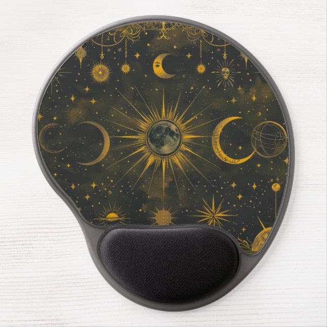 Light Navy and Gold Celestial Mousepad (Front)