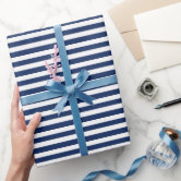 Navy Stripe Wrapping Paper