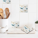 Light Navy | Ivory | Dragonflies and Butterflies  Ceramic Tile<br><div class="desc">Whimsical dragonflies with a few light blue butterflies mixed in on this ceramic tile great for kitchens,  bathrooms,  patios and outdoor decor - seamless pattern that is perfect for nature lovers and those with a fancy for insects.</div>