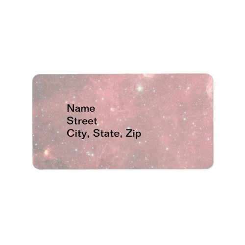 Light North America Nebula Infrared ZGOS Address Label