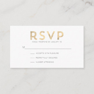 Light Oakwood Modern RSVP Enclosure Card