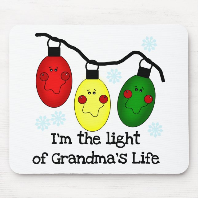 Light of Grandma's Life  Holiday Tshirts and Gifts Mouse Pad (Front)