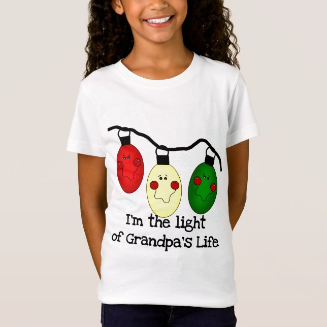 Light of Grandpa's Life Holiday Tshirts and Gifts (Front)