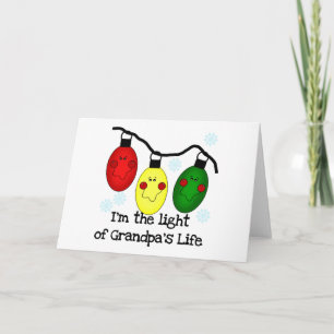 Light of Grandpa's Life Holiday Tshirts and Gifts Card