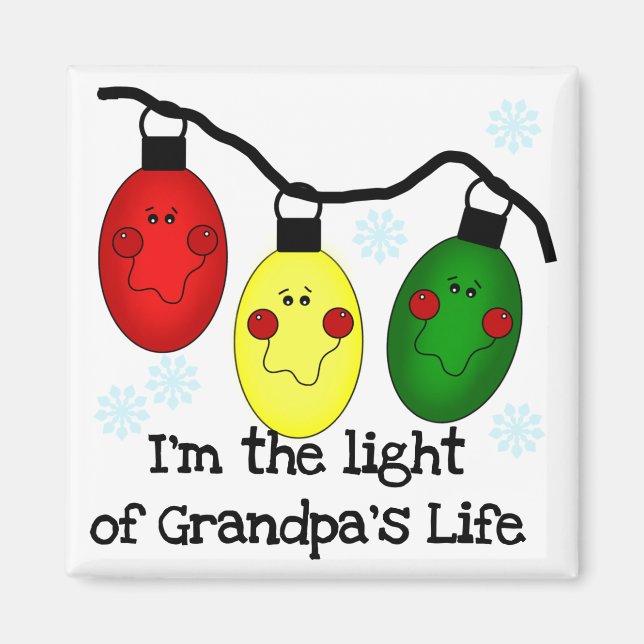 Light of Grandpa's Life Holiday Tshirts and Gifts Magnet (Front)