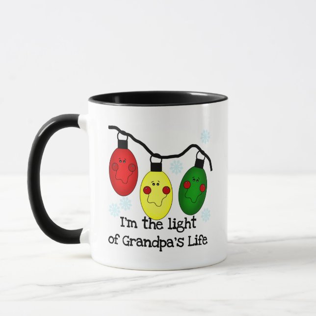 Light of Grandpa's Life Holiday Tshirts and Gifts Mug (Left)
