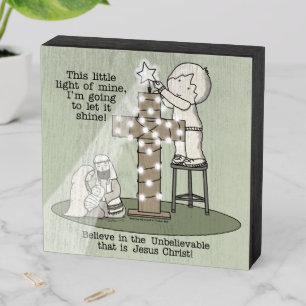 Light of Mine Wooden Box Sign