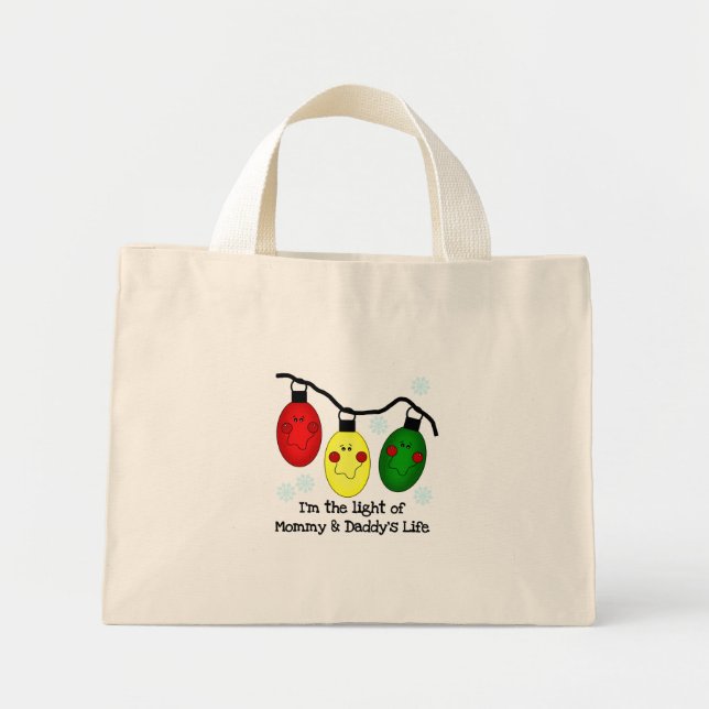 Light of Mommy and Daddy's Life Tshirts and Gifts Mini Tote Bag (Front)