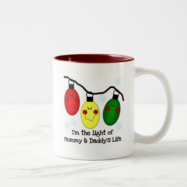 Light of Mommy and Daddy's Life Tshirts and Gifts Two-Tone Coffee Mug (Right)