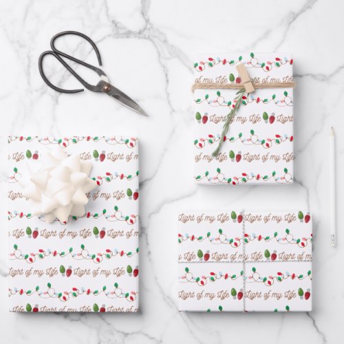 Light Of My Life Christmas Wrapping Paper Sheets 