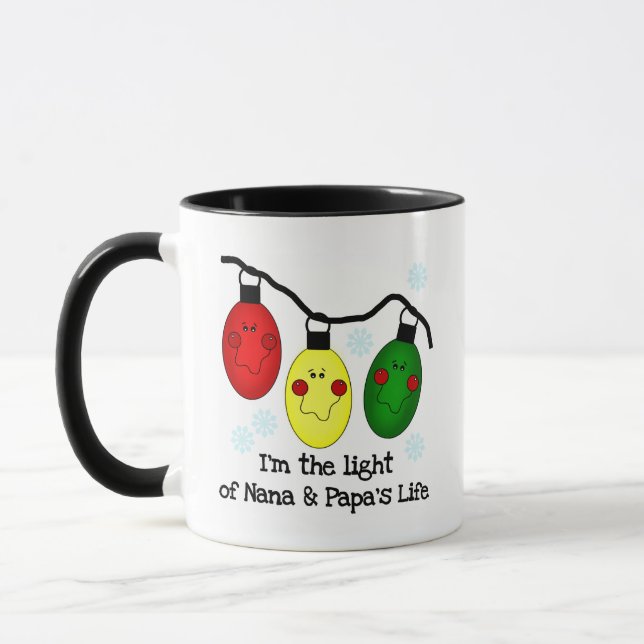 Light of Nana and Papa's Life Tshirts and Gifts Mug (Left)
