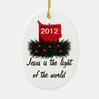 Light of the World Ceramic Ornament