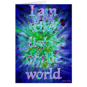 Light of the world Christian Bible Verse Art Cards