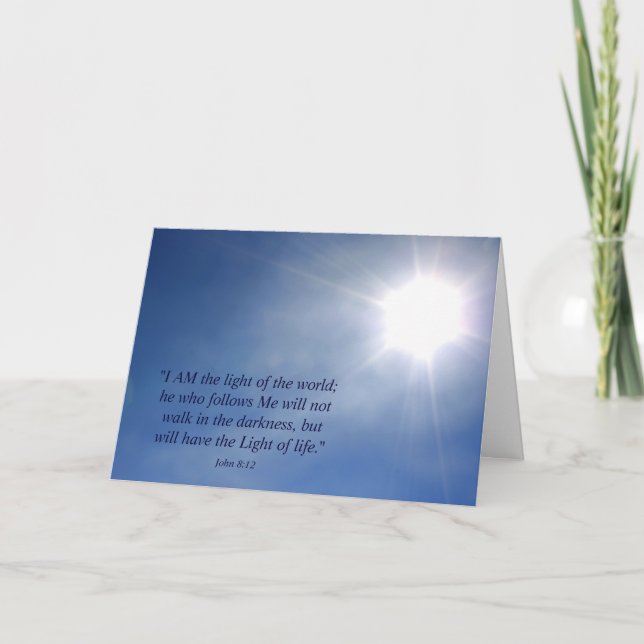 Light of the World Christian Greeting Card (Front)
