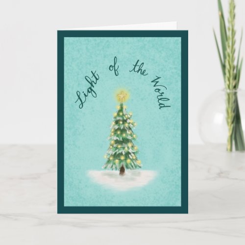 Light of the World Christmas Holiday Thank You Card