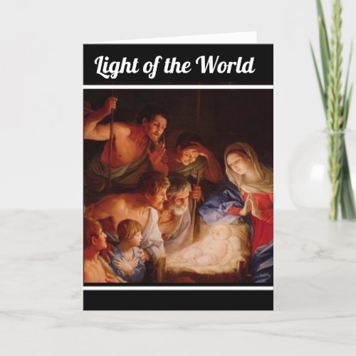 Light of the World Jesus Christmas Holiday Card