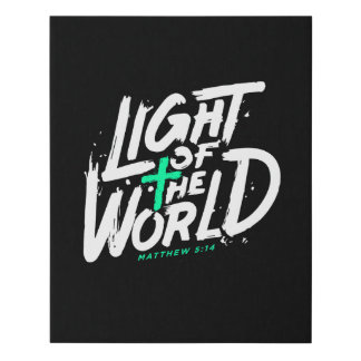 Light of the world matthew 5:14 faux canvas print