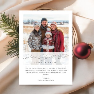 Light of the World Religious Christmas Photo Holiday Card