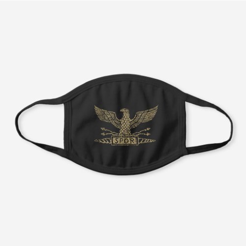 Light on Dark Roman Eagle Black Cotton Face Mask