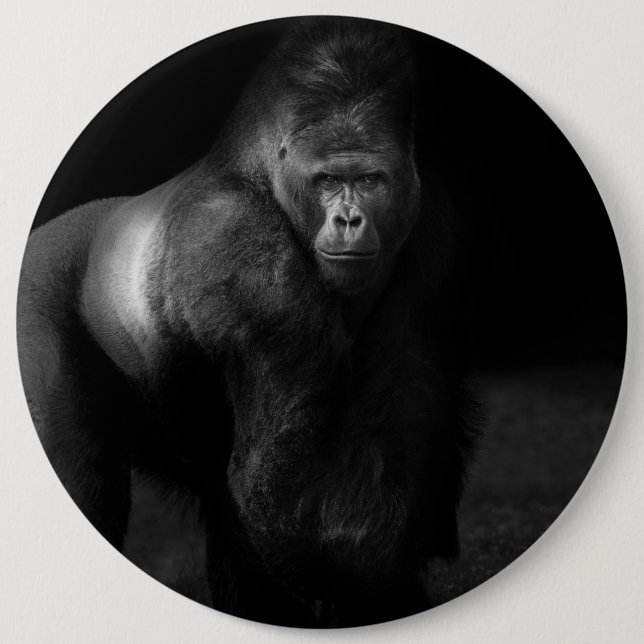 Light on Strength – Silverback Gorilla Button (Front)