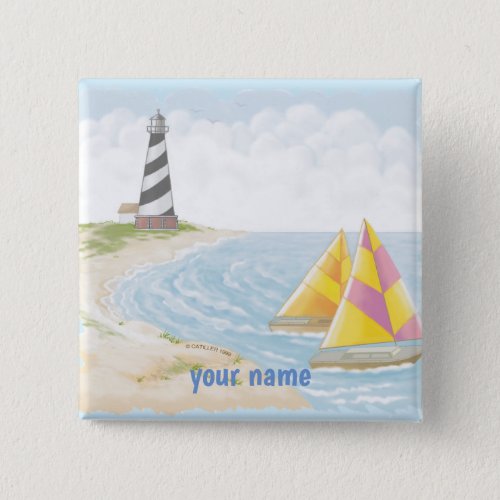 Light One Lighthouse custom name pin button 