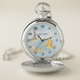 Light One Lighthouse  Pocket Watch