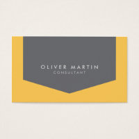 Light Orange and Grey Modern Professional Business Card