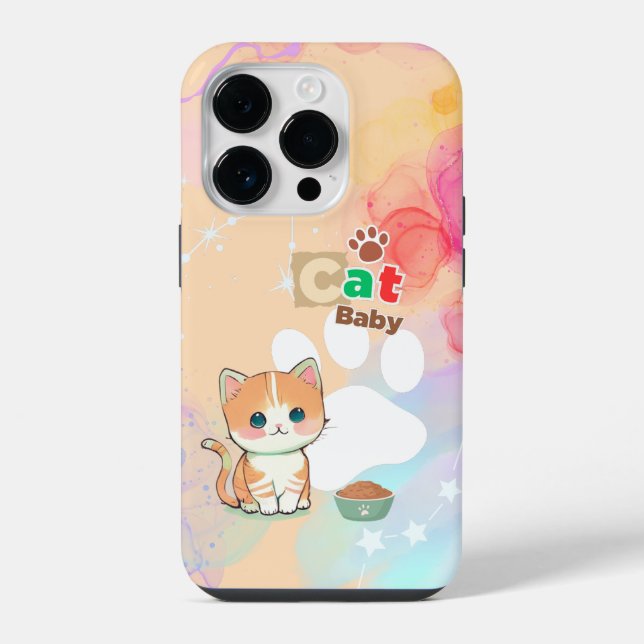 Light orange anime  iphone case (Back)