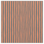 Light Orange &amp; Dark Gray Wonky Stripes Fabric
