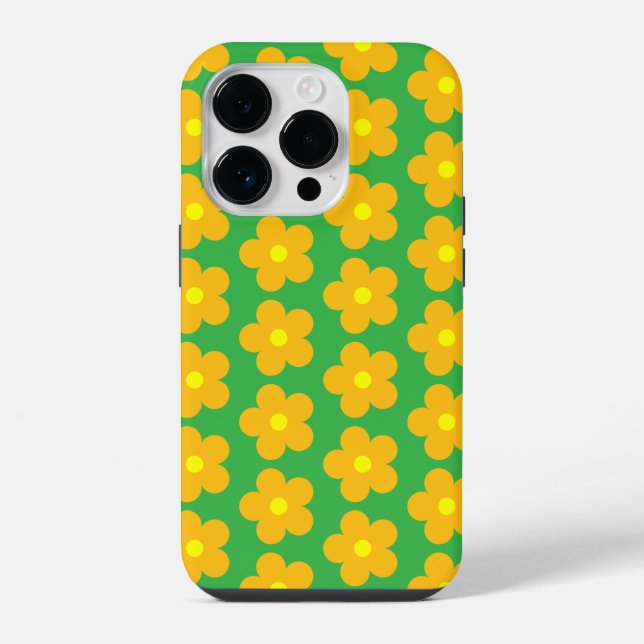 Light Orange Flowers Iphone Case (Back)