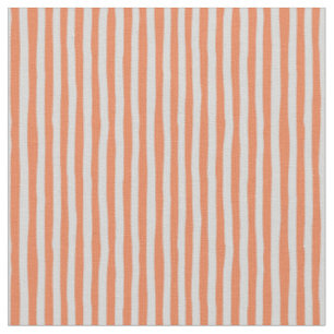 Light Orange & Light Gray Wonky Stripes Fabric
