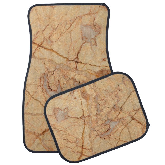 Light Orange Marble Stone Car Floor Mat (Set)