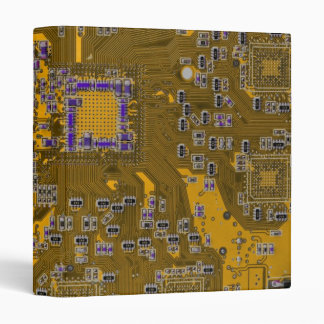 Light Orange PCB Circuit Board Design for IT Pros 3 Ring Binder