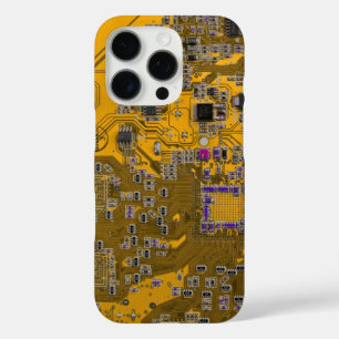Light Orange PCB Circuit Board Design for IT Pros iPhone 16 Pro Case