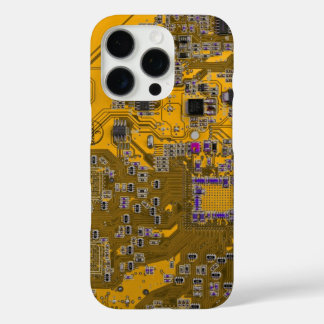 Light Orange PCB Circuit Board Design for IT Pros iPhone 16 Pro Case