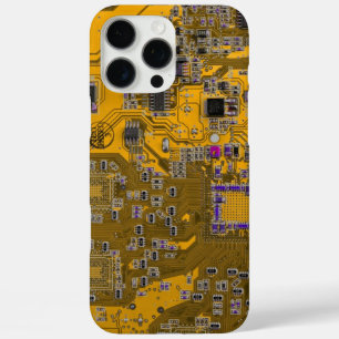 Light Orange PCB Circuit Board Design for IT Pros iPhone 16 Pro Max Case