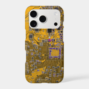Light Orange PCB Circuit Board Design for IT Pros iPhone 17 Pro Case